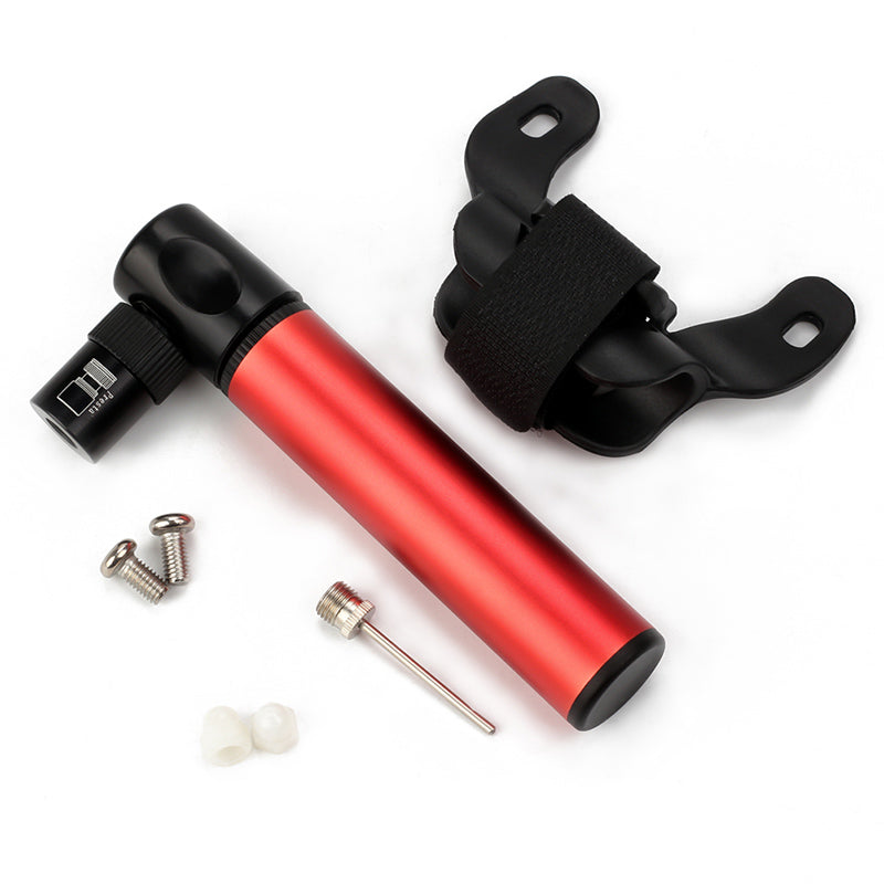 Mini inflador de doble válvula portátil disponible azul y rojo