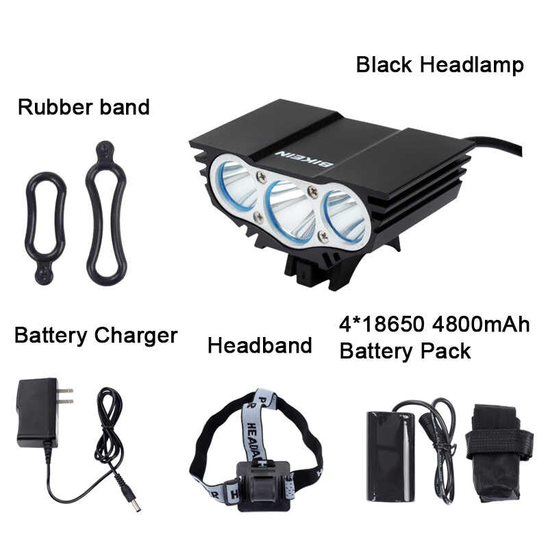 Set de luz delantera (3600 LM) y luz trasera