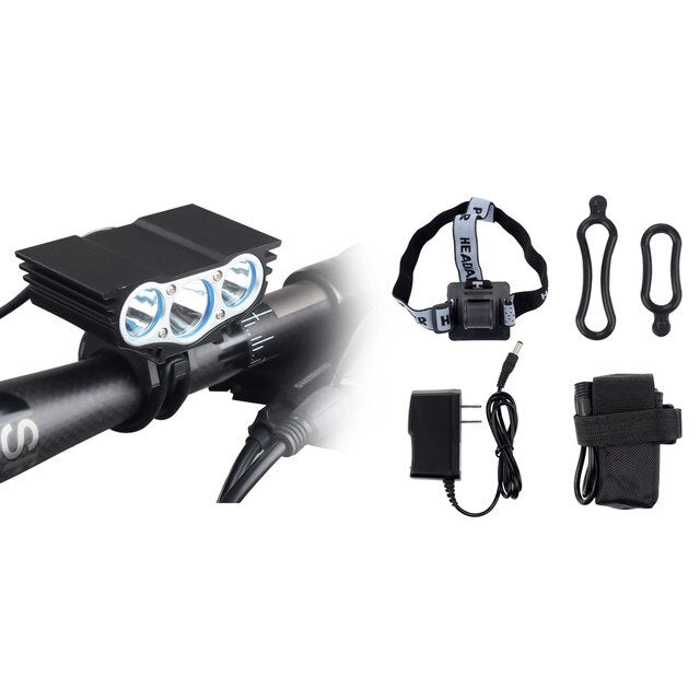 Set de luz delantera (3600 LM) y luz trasera