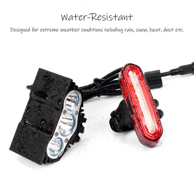 Set de luz delantera (3600 LM) y luz trasera