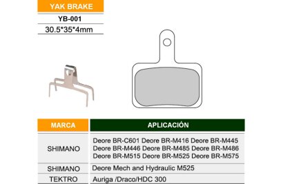 Pastilla De Freno Bicicleta Yak