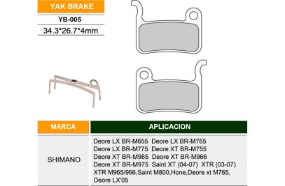 Pastilla De Freno Bicicleta Yak