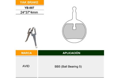 Pastilla De Freno Bicicleta Yak