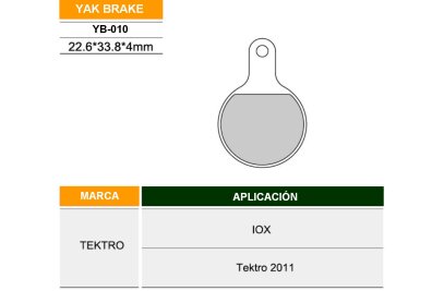 Pastilla De Freno Bicicleta Yak
