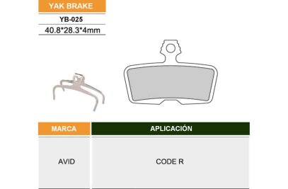 Pastilla De Freno Bicicleta Yak
