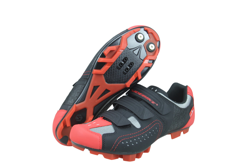 Zapato MTB unisex - Color rojo con gris y negro