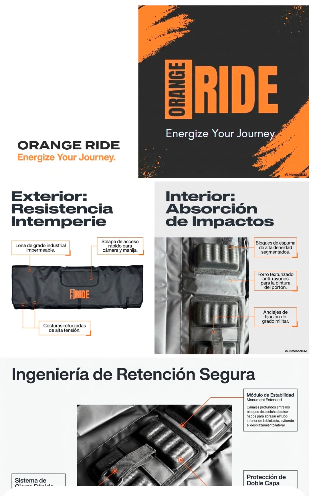 Almohadilla protectora para compuerta Orange Ride