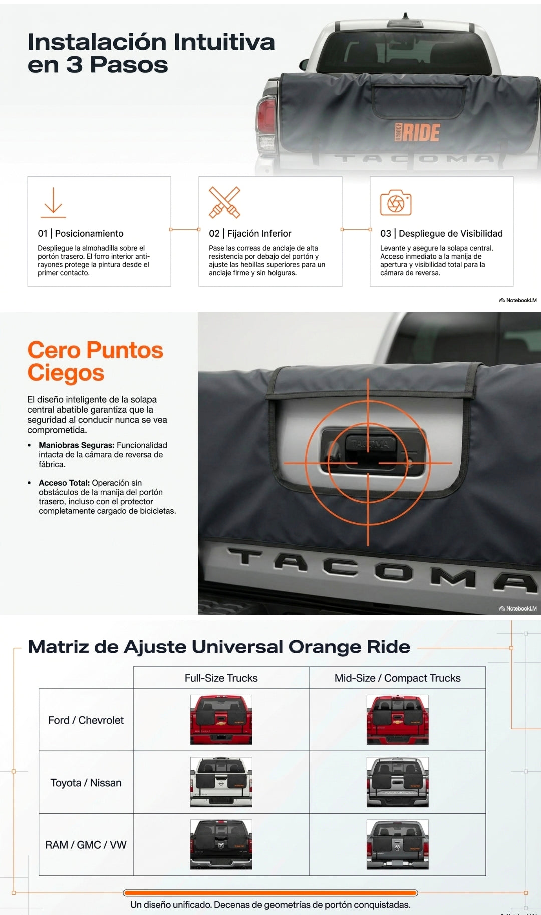 Almohadilla protectora para compuerta Orange Ride
